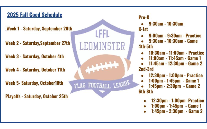 Fall Schedule